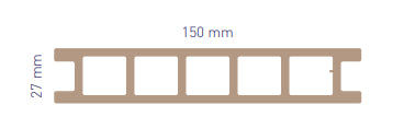 Pieza Tarima Composite NFC 2500x150x27 mm Peygran PEYGRAN - 6