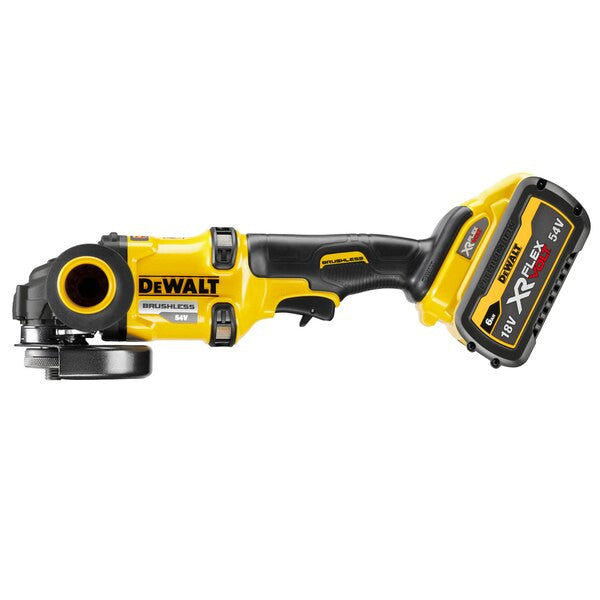 Mini-amoladora sin escobillas XR FLEXVOLT 54V/18V 125mm con 2 baterías 6Ah y maletin Dewalt DCG418T2