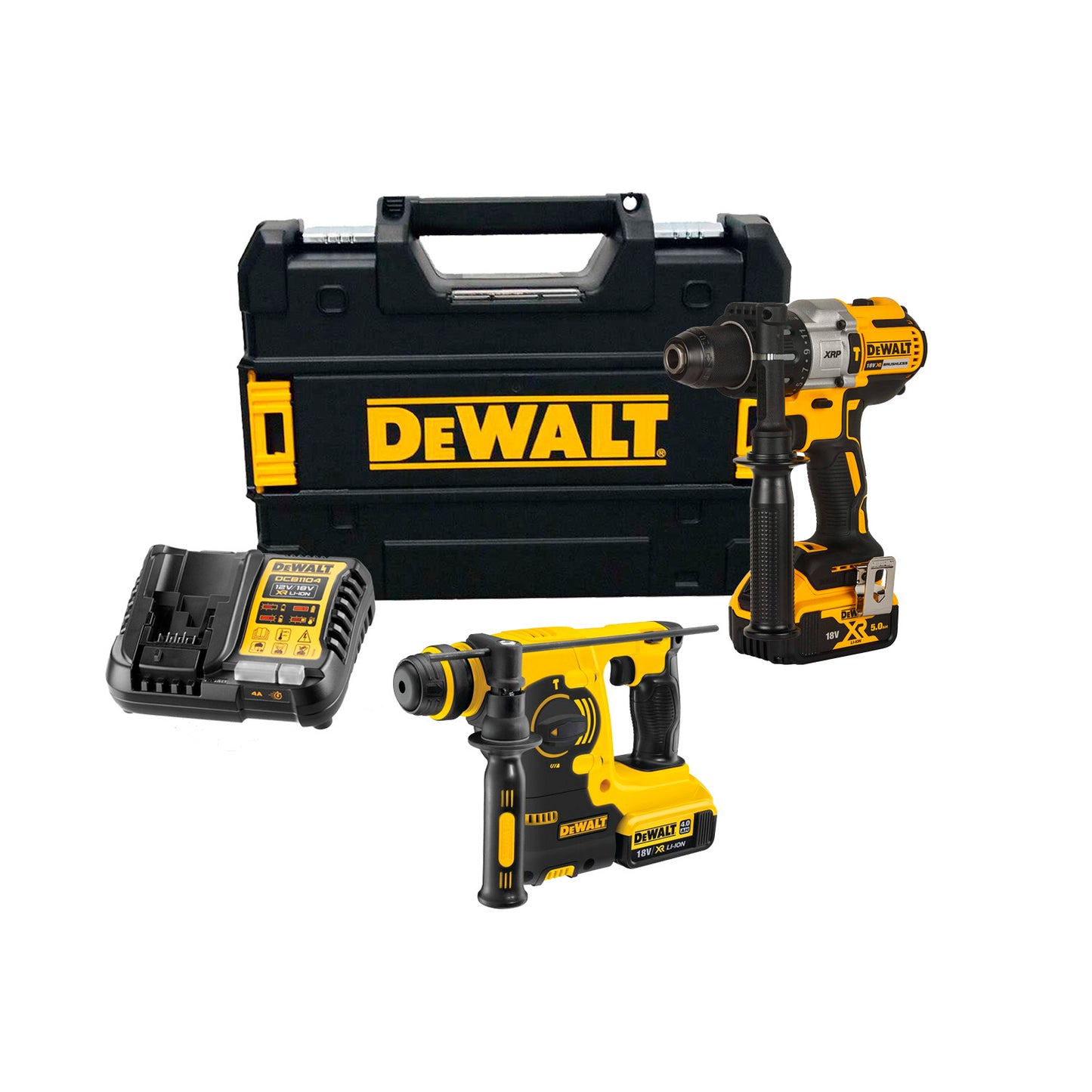 Combo Dewalt XRP 95NM Hammer Drill DCD796P2 + SDS Hammer DCH253N