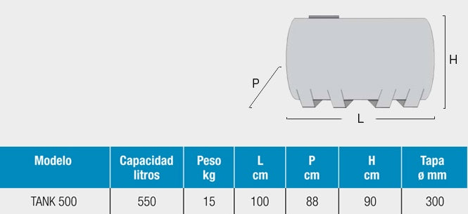 Depósito de Agua para exterior 550 L Tank  - 2