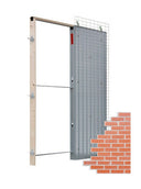 Cadre de porte coulissante pour mur de 90 mm