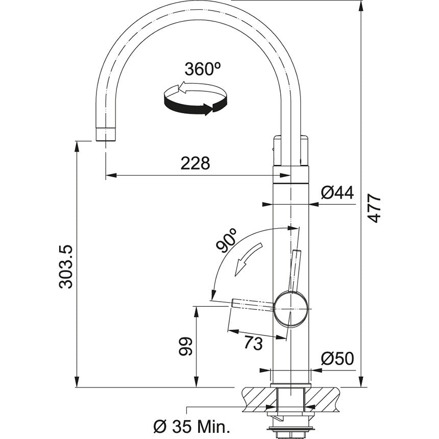 Grifo de agua filtrada Vital Neo Cromo FRANKE FRANKE - 5