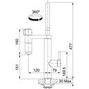 Grifo de Agua Filtrada Vital Negro Mate V2 Franke FRANKE - 5