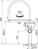 Grifo cocina Centinox Plus Semi-pro Extensible Franke FRANKE - 7
