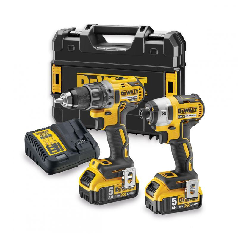 Kit Dewalt Taladro DCD791 + Atornillador de impacto DCF887 + 2bat 5,0Ah + Cargador + TSTAK II DCK268P2T DEWALT - 1