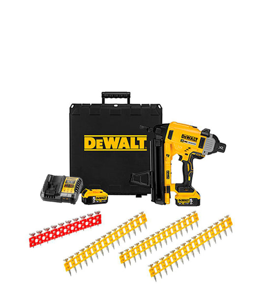 Combo Clavadora de Hormigón y Acero a Batería 18V DCN890P2 + 16.080 Clavos Dewalt