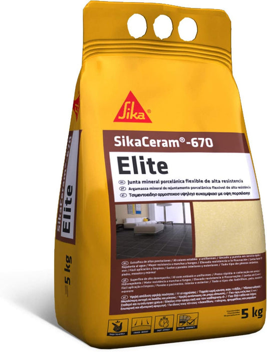 Sika SikaCeram-670 Elite Porcelain Mineral Grout Paste 5kg SIKA - 1