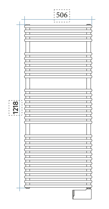 Toallero radiador eléctrico Flauto IRSAP  - 5