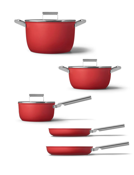 Conjunto 5 piezas menaje para cocina Rojo Mate Smeg SMEG - 1